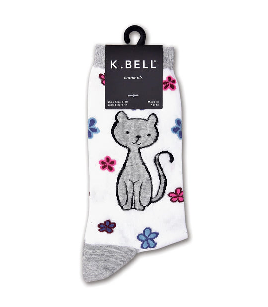 K. Bell Womens Cotton Blend Crew Socks