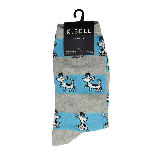 K. Bell Womens Cotton Blend Novelty Crew Socks