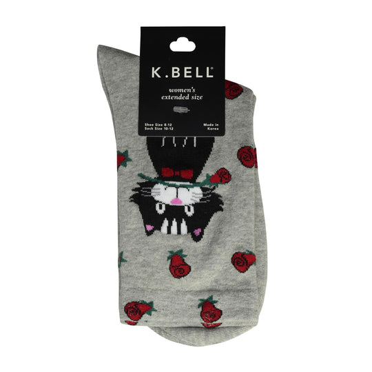 K. Bell Womens Crew Socks - EXTENDED SIZE