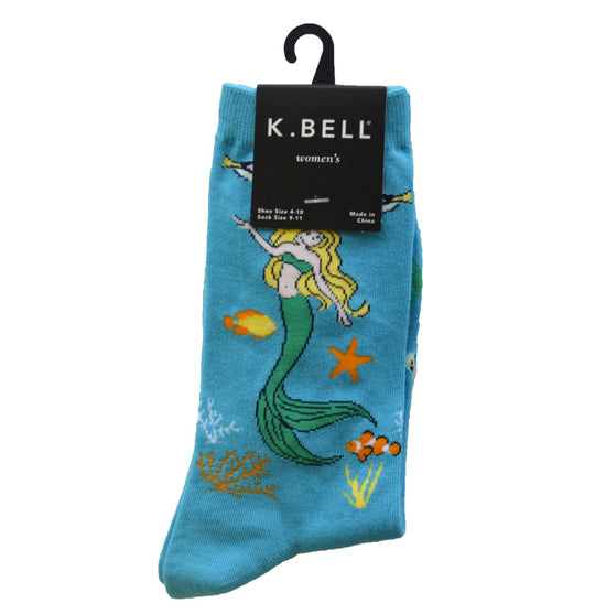 K. Bell Womens Cotton Blend Crew Socks