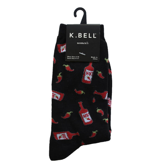 K. Bell Womens Cotton Blend Crew Socks