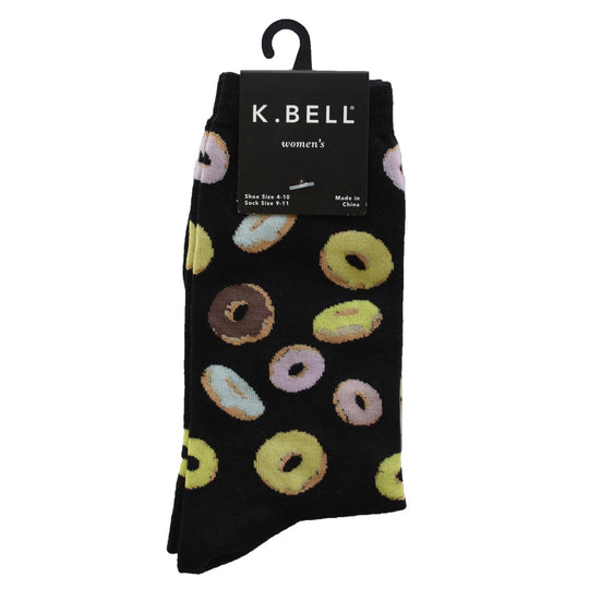 K. Bell Womens Cotton Blend Crew Socks