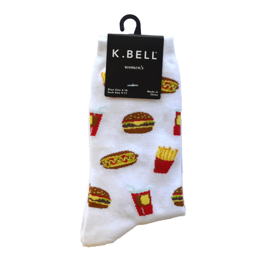 K. Bell Womens Cotton Blend Crew Socks