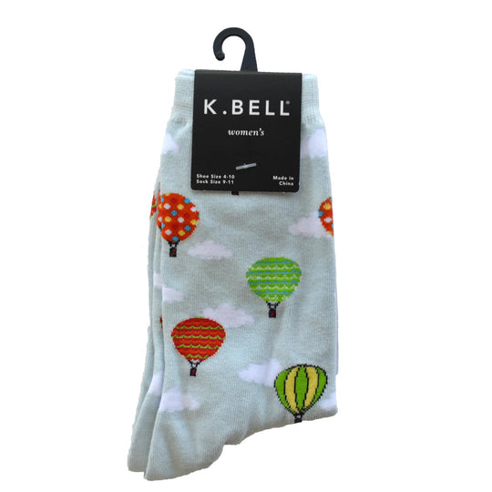 K. Bell Womens Cotton Blend Crew Socks