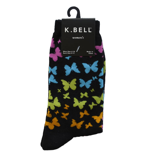 K. Bell Womens Cotton Blend Crew Socks