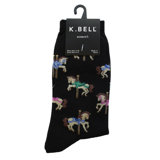 K. Bell Womens Cotton Blend Crew Socks