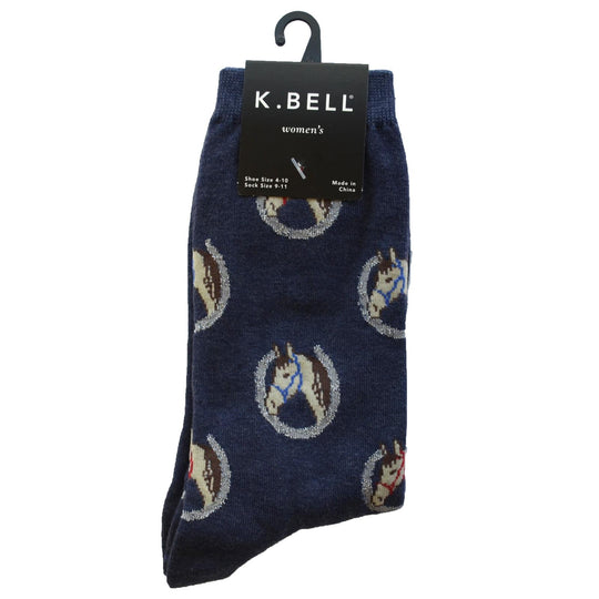 K. Bell Womens Cotton Blend Crew Socks