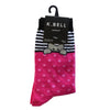 K. Bell Womens Cotton Blend Crew Socks