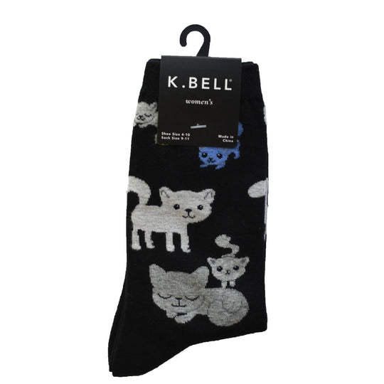 K. Bell Womens Cotton Blend Crew Socks