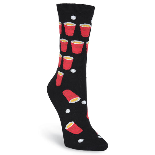 K. Bell Womens Beer Pong Crew Socks