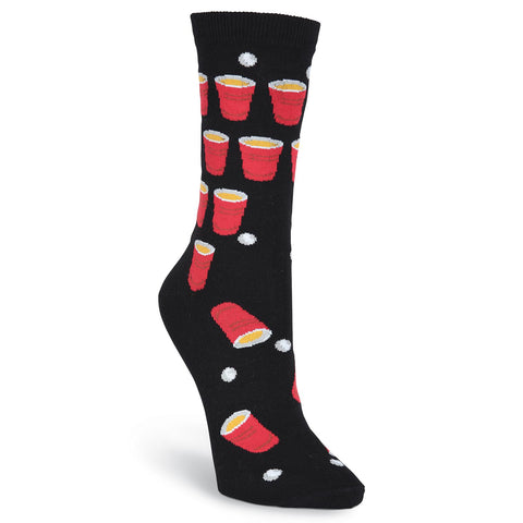 K. Bell Womens Beer Pong Crew Socks