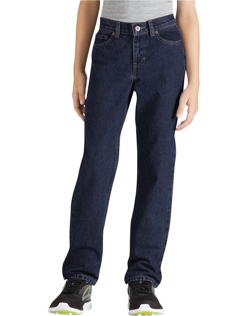 Dickies Boys FlexWaist Slim Fit Straight Leg 6-Pocket Denim Jeans, Sizes 8-20