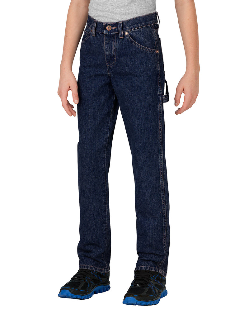 Dickies Boys Relaxed Fit Straight Leg Denim Carpenter Jeans, Sizes 8-20