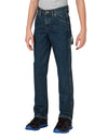 Dickies Boys FlexWaist Relaxed Fit Straight Leg Denim Carpenter Jeans, Sizes 4-7