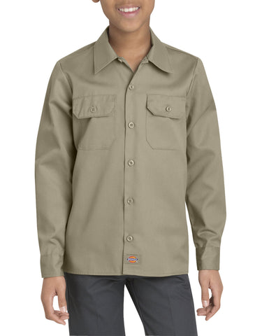 Dickies Boys Twill Long Sleeve Shirt, Sizes 8-20