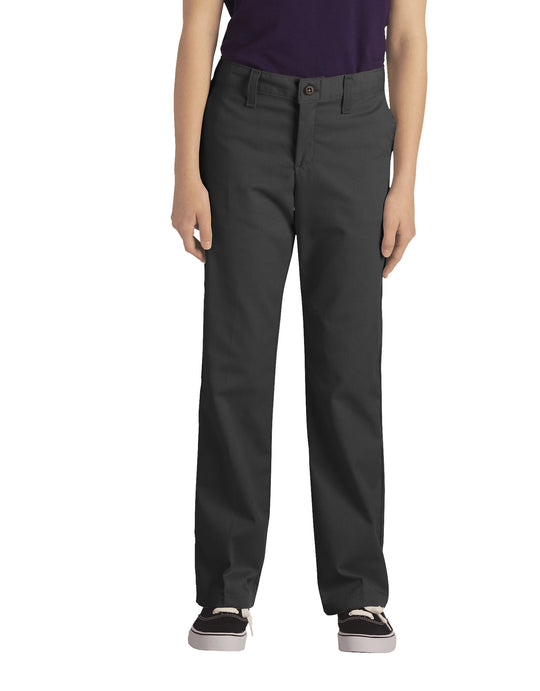 Dickies Girls FlexWaist® Classic Fit Straight Leg Stretch Twill Pants, Plus Sizes 10.5-20.5