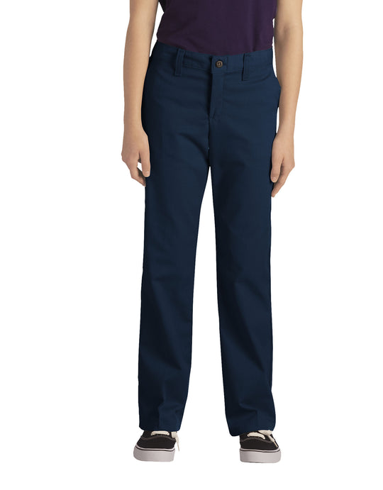 Dickies Girls FlexWaist® Classic Fit Straight Leg Stretch Twill Pants, Plus Sizes 10.5-20.5