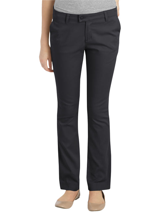 Dickies Girls Juniors Plus Size Schoolwear Slim Fit Straight Leg Stretch Pants