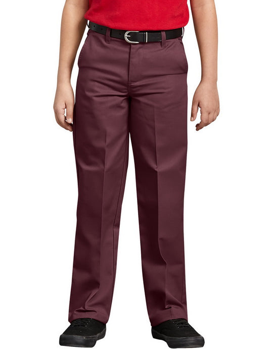 Dickies Boys Classic Fit Straight Leg Flat Front Pants, 8-20 Husky