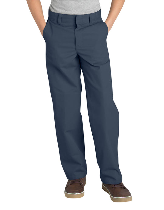Dickies Boys Classic Fit Straight Leg Flat Front Pants, 8-20 Husky