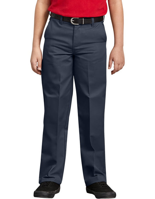 Dickies Boys Classic Fit Straight Leg Flat Front Pants, 8-20 Husky