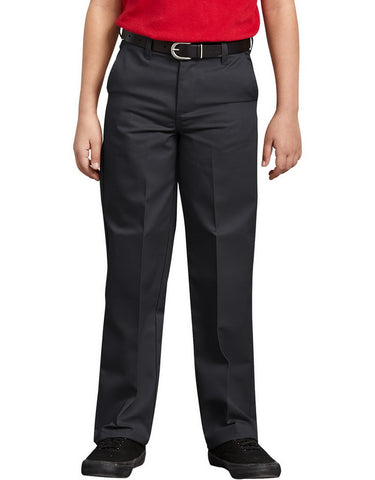 Dickies Boys Classic Fit Straight Leg Flat Front Pants, 8-20 Husky