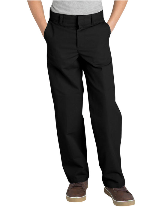 Dickies Boys Classic Fit Straight Leg Flat Front Pants, 8-20