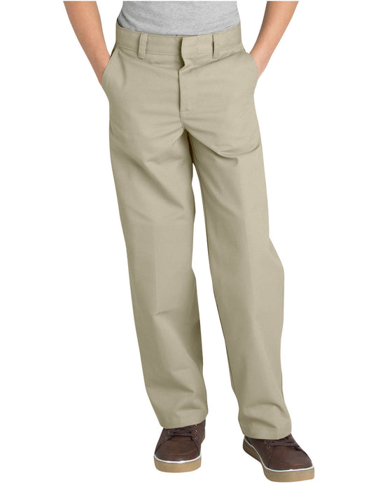 Dickies Boys Classic Fit Straight Leg Flat Front Pants, 8-20