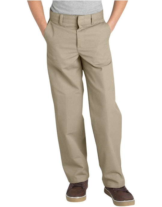 Dickies Boys Classic Fit Straight Leg Flat Front Pants, 8-20