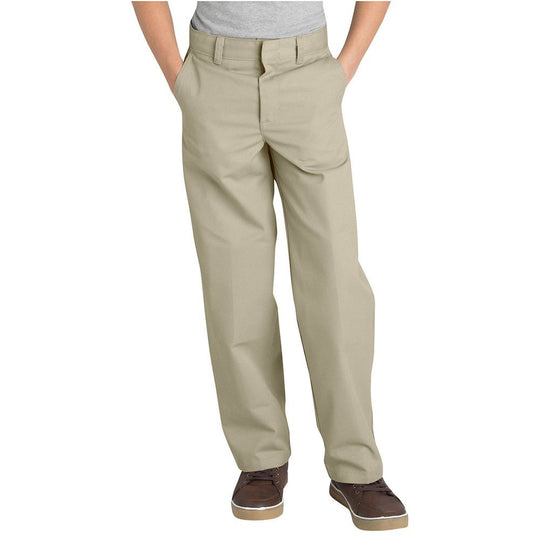 Dickies Boys Classic Fit Straight Leg Flat Front Pants, 4-7
