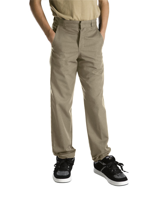 Dickies Boys Classic Fit Straight Leg Flat Front Pants, 4-7