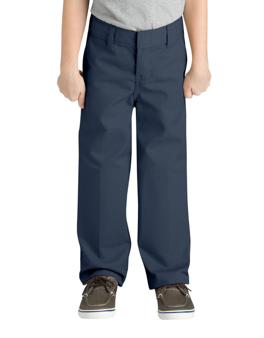 Dickies Boys FlexWaist Classic Fit Straight Leg Flat Front Pants, 4-7