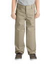 Dickies Boys FlexWaist Classic Fit Straight Leg Flat Front Pants, 4-7