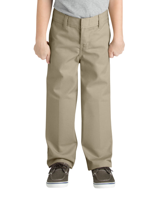 Dickies Boys FlexWaist Classic Fit Straight Leg Flat Front Pants, 4-7