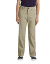 Dickies Girls FlexWaist Classic Fit Straight Leg Stretch Twill Pants, 7-20