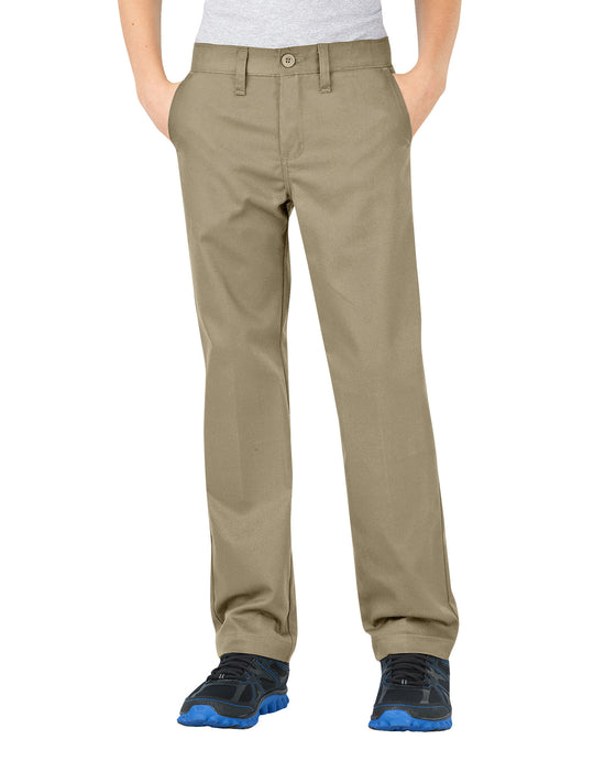 Dickies Boys FlexWaist Slim Fit Straight Leg Ultimate Khaki Pants, 8-20