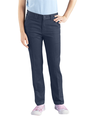 Dickies Girls Skinny Fit Straight Leg Stretch Twill Pants, 7-20