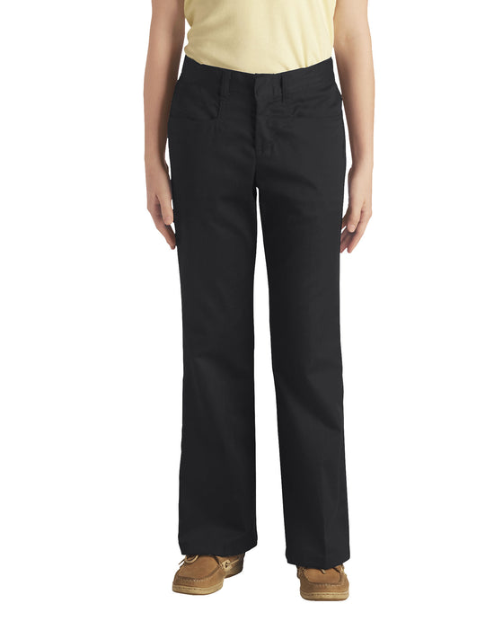 Dickies Girls Juniors Schoolwear Classic Fit Bootcut Leg Stretch Twill Pants