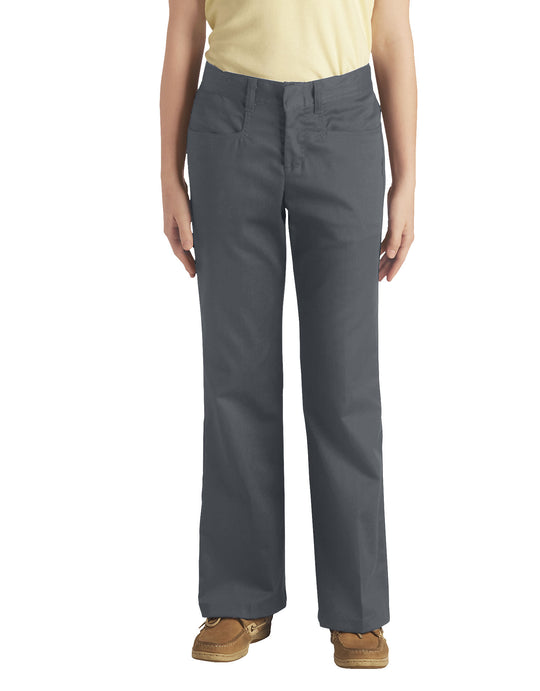 Dickies Girls Juniors Schoolwear Classic Fit Bootcut Leg Stretch Twill Pants
