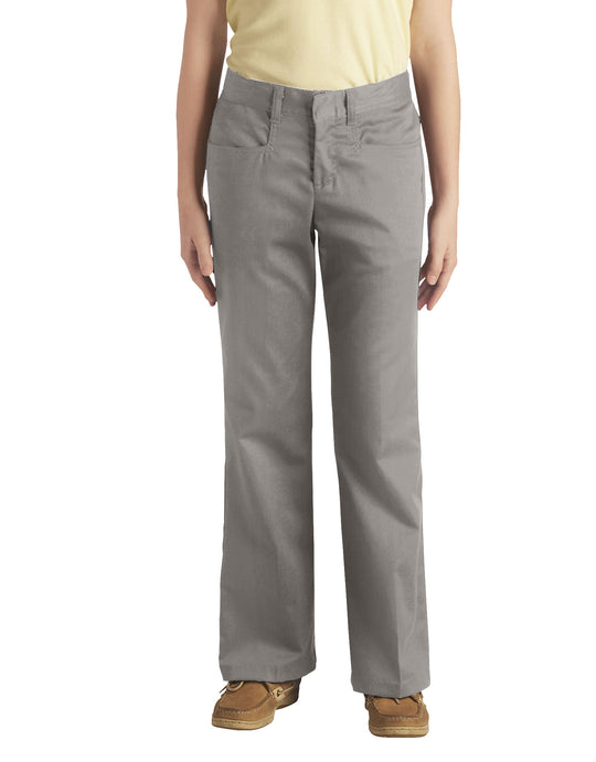 Dickies Girls Juniors Schoolwear Classic Fit Bootcut Leg Stretch Twill Pants