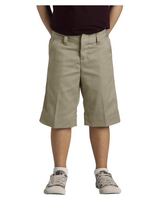 Dickies Girls Classic Fit Bermuda Stretch Twill Shorts, 4-6