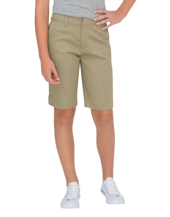 Dickies Girls Classic Fit Bermuda Stretch Twill Shorts, 7-20