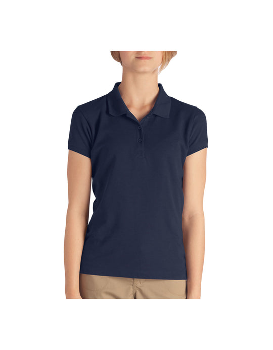 Dickies Girls Short Sleeve Pique Polo, 4-6