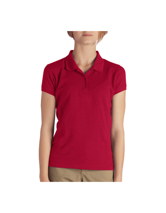 Dickies Girls Short Sleeve Pique Polo, 4-6