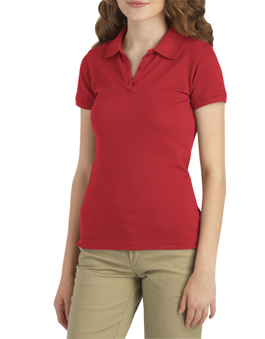 Dickies Girls Juniors Schoolwear Stretch Pique Polo
