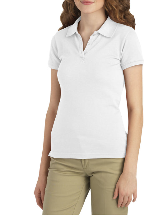 Dickies Girls Juniors Schoolwear Stretch Pique Polo