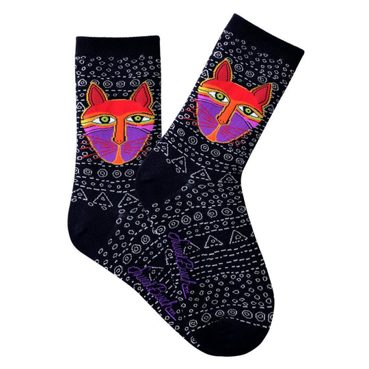 K. Bell Womens Laurel Burch Cotton Blend Crew Socks