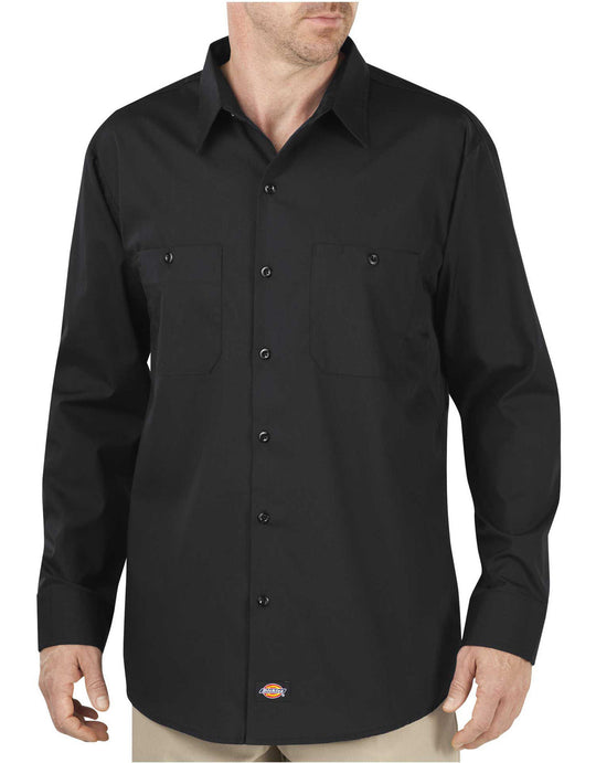 Dickies Mens Industrial WorkTech Long Sleeve Ventilated Performance Shirt