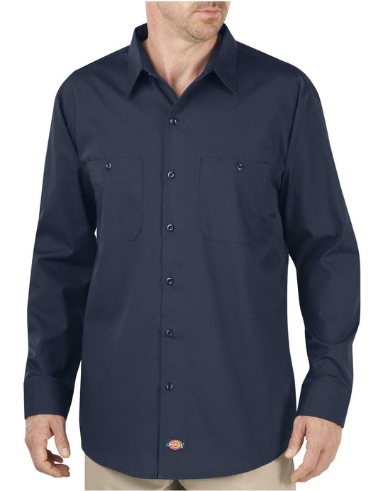 Dickies Mens Industrial WorkTech Long Sleeve Ventilated Performance Shirt