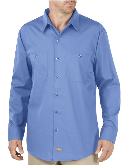 Dickies Mens Industrial WorkTech Long Sleeve Ventilated Performance Shirt